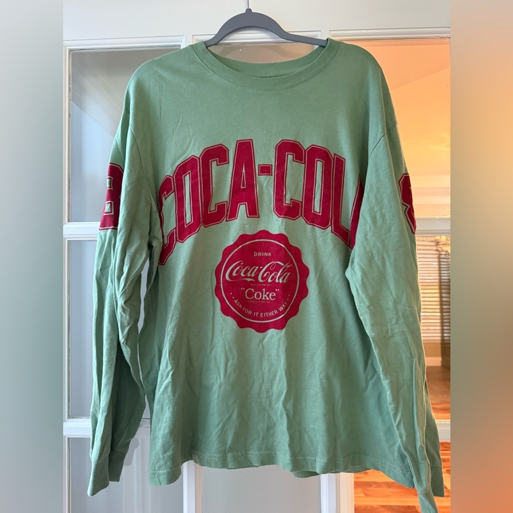 Coca-Cola Mint Green Long Sleeve with Red Logo